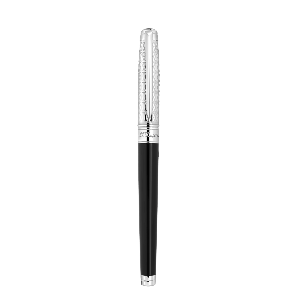 S.T. Dupont Medium D Rollerball Pen X Black Palladium — angle view