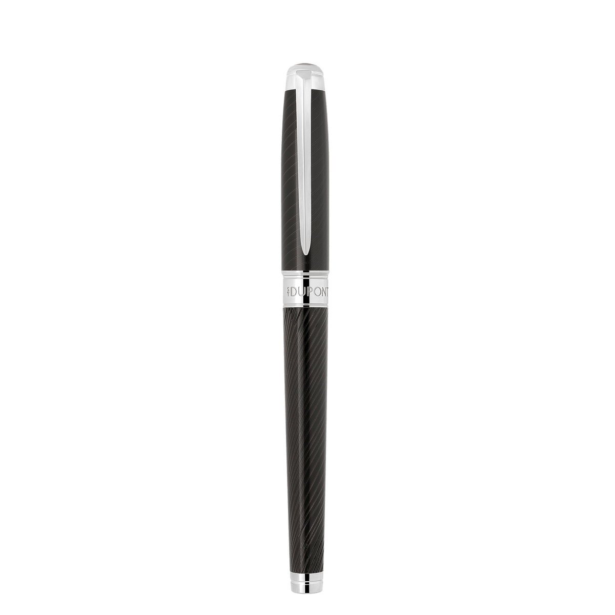 Stylo roller S.T. Dupont grand D Nouvel An chinois Horse noir palladium — vue de trois quarts