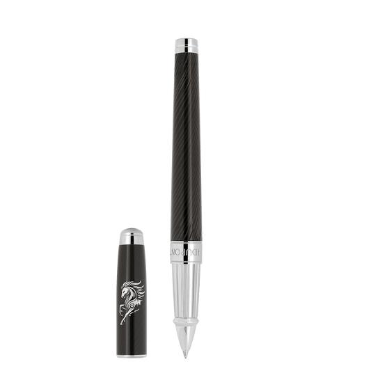 Stylo roller S.T. Dupont grand D Nouvel An chinois Horse noir palladium
