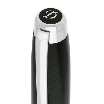 Stylo roller S.T. Dupont grand D Nouvel An chinois Horse noir palladium — vue de détail