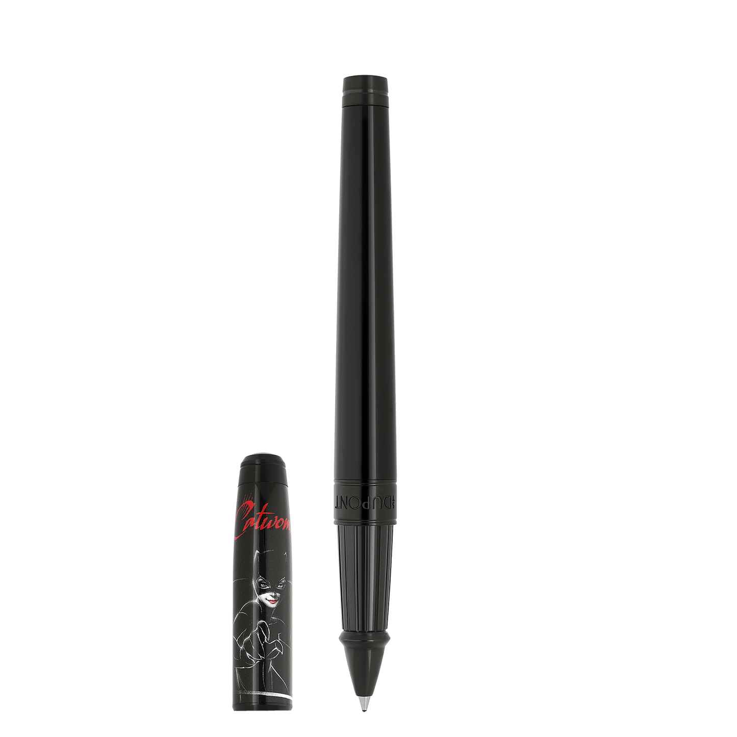S.T. Dupont LINE D ETERNITY - LARGE ROLLERBALL PEN CATWOMAN BLACK — official product image