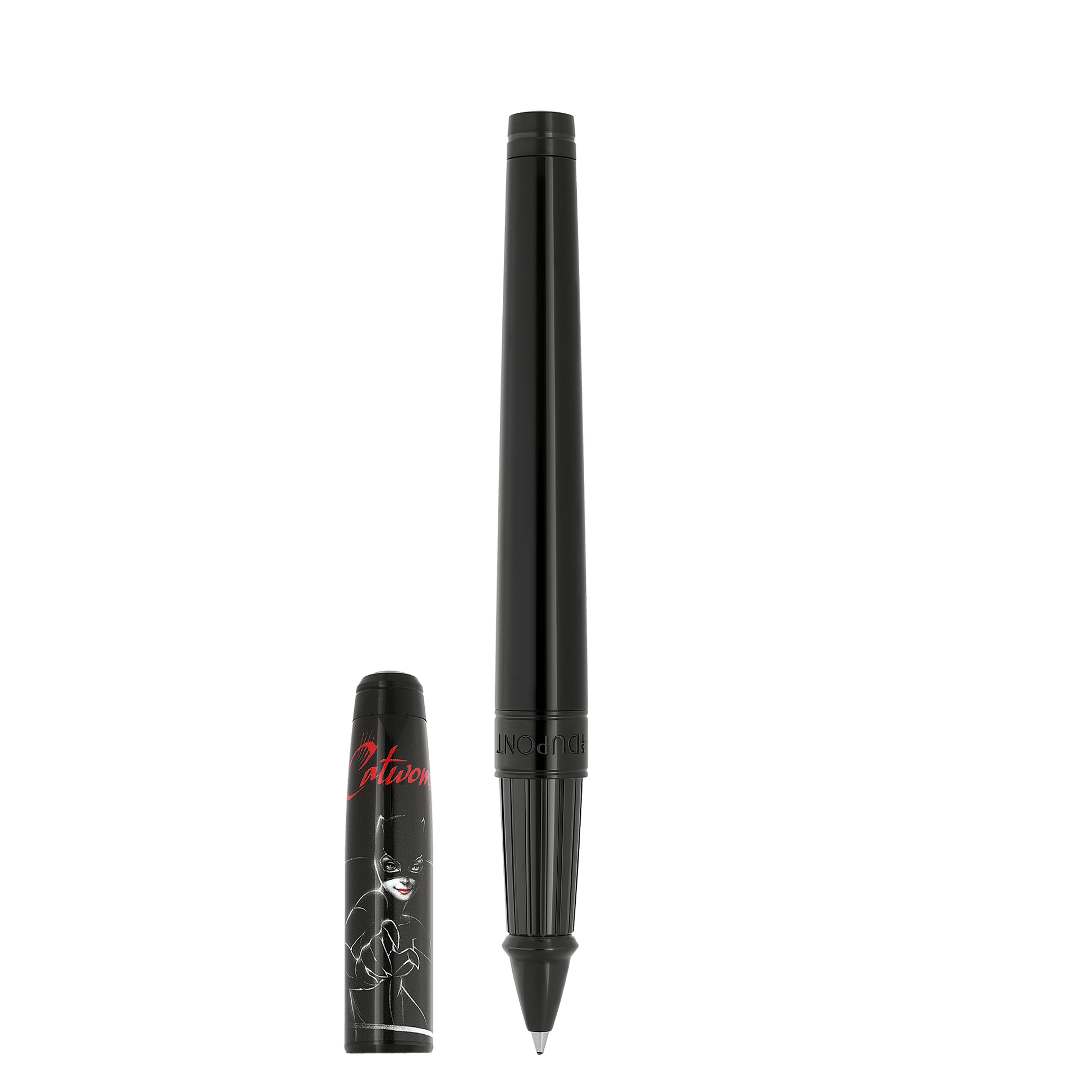 S.T. Dupont LINE D ETERNITY - LARGE ROLLERBALL PEN CATWOMAN BLACK — official product image