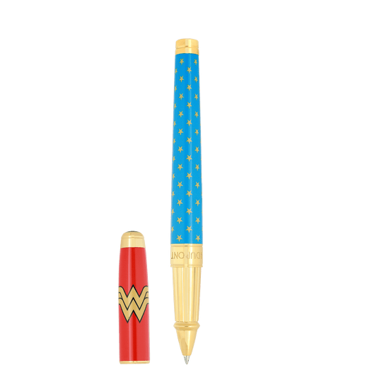S.T. Dupont LINE D ETERNITY - LARGE ROLLERBALL PEN WONDER WOMAN YELLOW GOLD — official product image