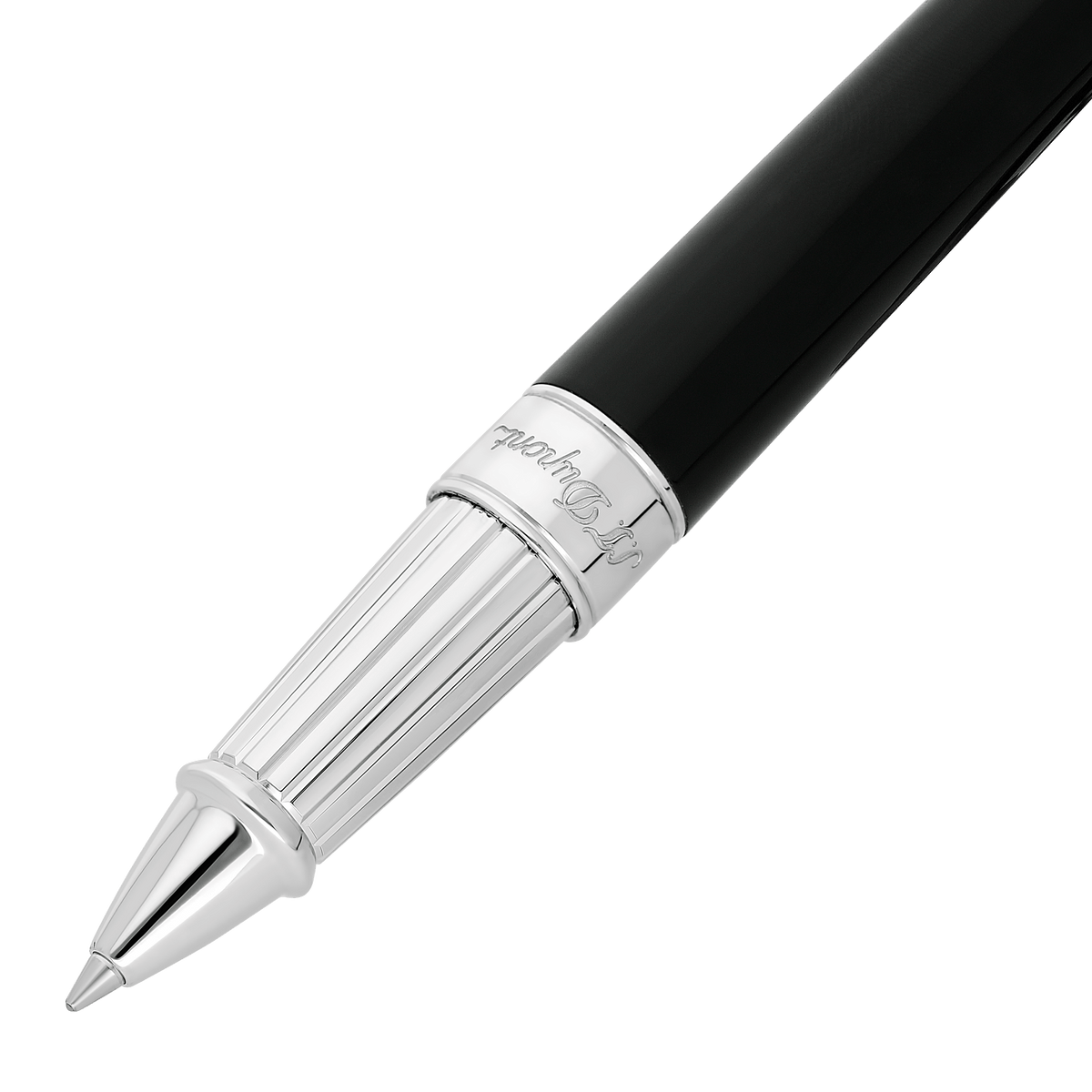 S.T. Dupont Large D Rollerball Pen Lacquer Black Palladium — alternate view