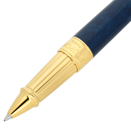 S.T. Dupont Large D Eternity Rollerball Pen Popote Blue Yellow Gold — alternate view