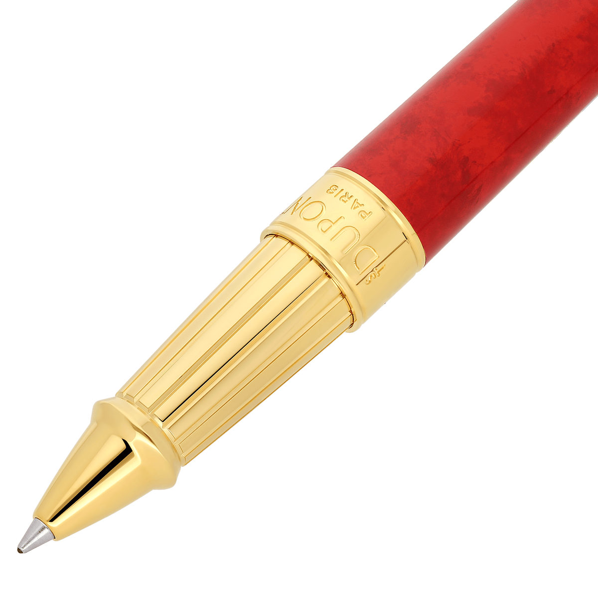 S.T. Dupont Large D Eternity Rollerball Pen Popote Red Yellow Gold — alternate view