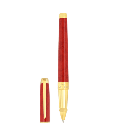 S.T. Dupont Large D Eternity Rollerball Pen Popote Red Yellow Gold
