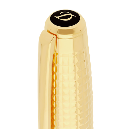 S.T. Dupont Large D Ballpoint Pen Diamond Head Gold 3N — detail view