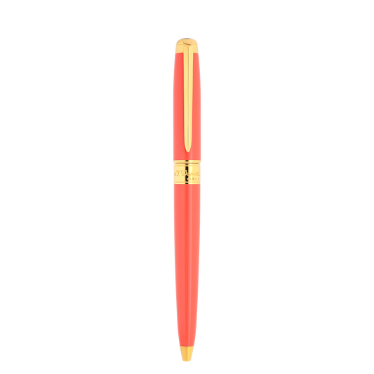 S.T. Dupont Line D Eternity medium ballpoint pen coral yellow gold, ref. 425018M