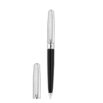 S.T. Dupont Medium D Ballpoint Pen X Black Palladium — angle view
