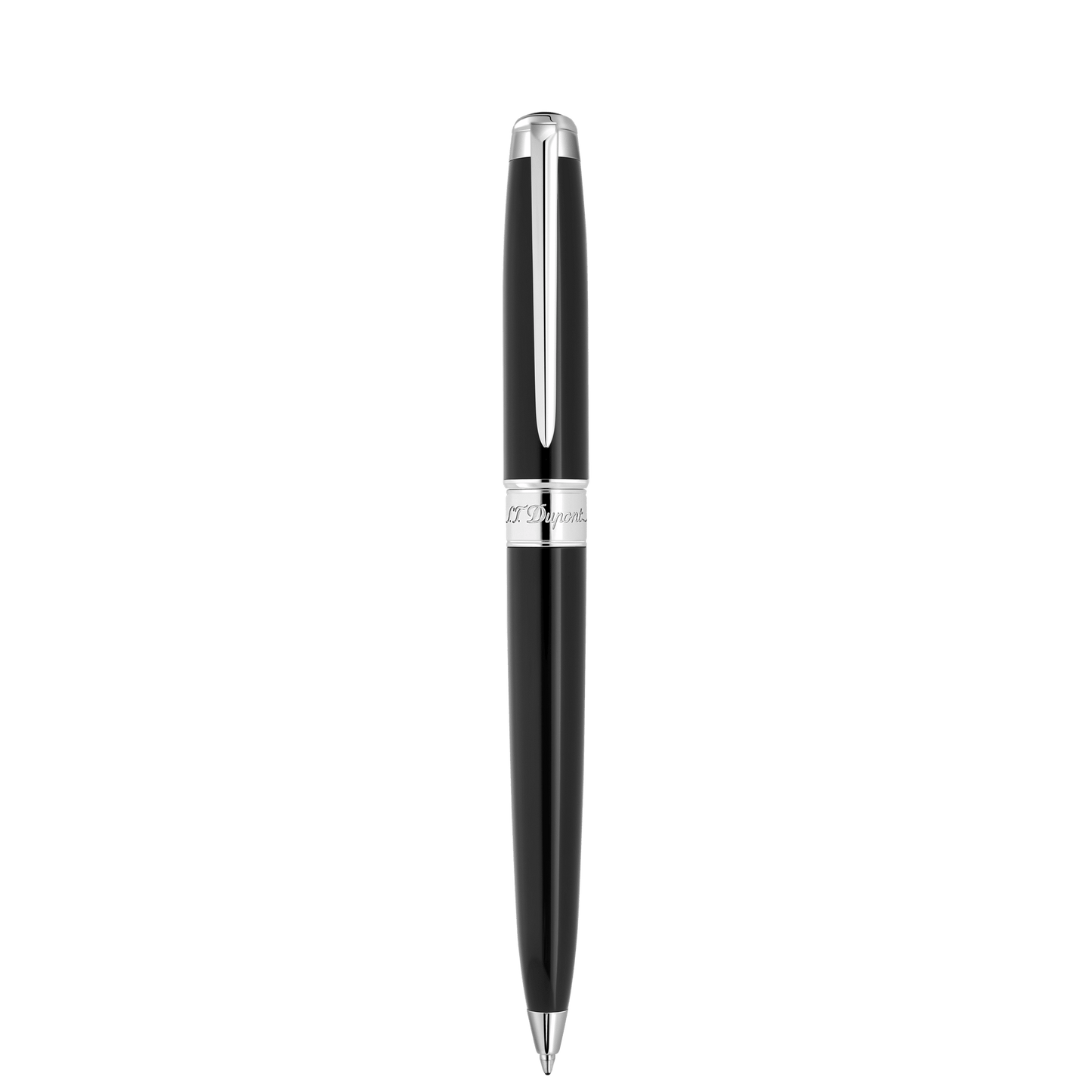 S.T. Dupont LINE D ETERNITY - LARGE BALLPOINT PEN LACQUER BLACK / PALLADIUM — official product image