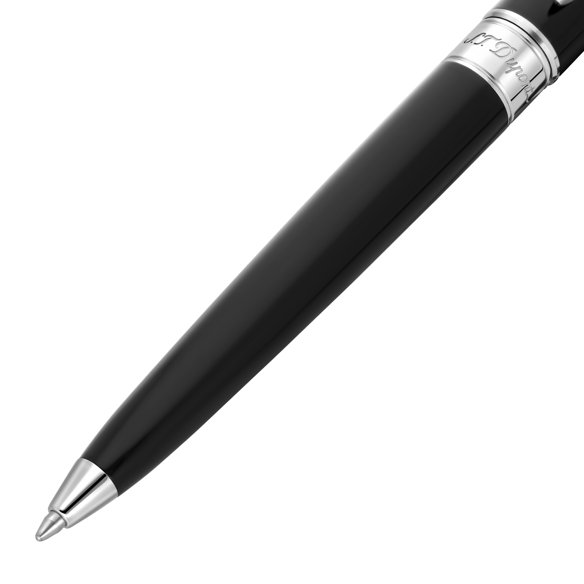 S.T. Dupont Medium D Ballpoint Pen Lacquer Black Palladium — alternate view