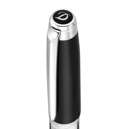 S.T. Dupont Medium D Ballpoint Pen Lacquer Black Palladium — detail view