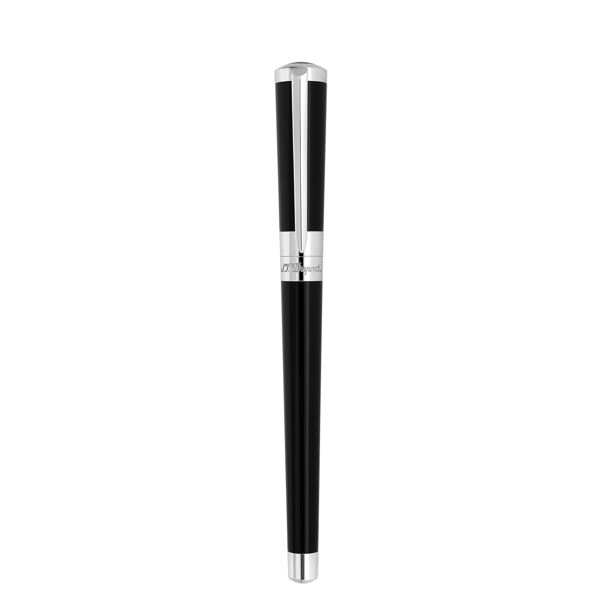 S.T. Dupont Fountain Pen Laq Black Palladium — angle view