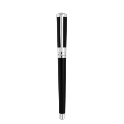 S.T. Dupont Fountain Pen Laq Black Palladium — angle view