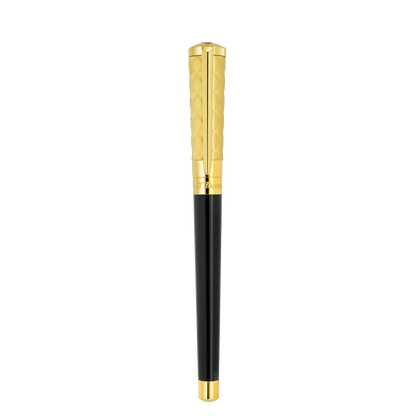 S.T. Dupont Fountain Pen Duo Black Gold 3N — angle view