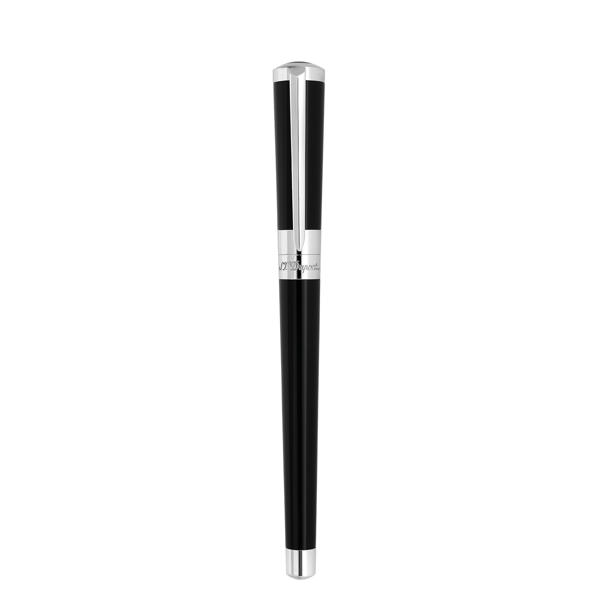 S.T. Dupont Rollerball Pen Laq Black Palladium — angle view