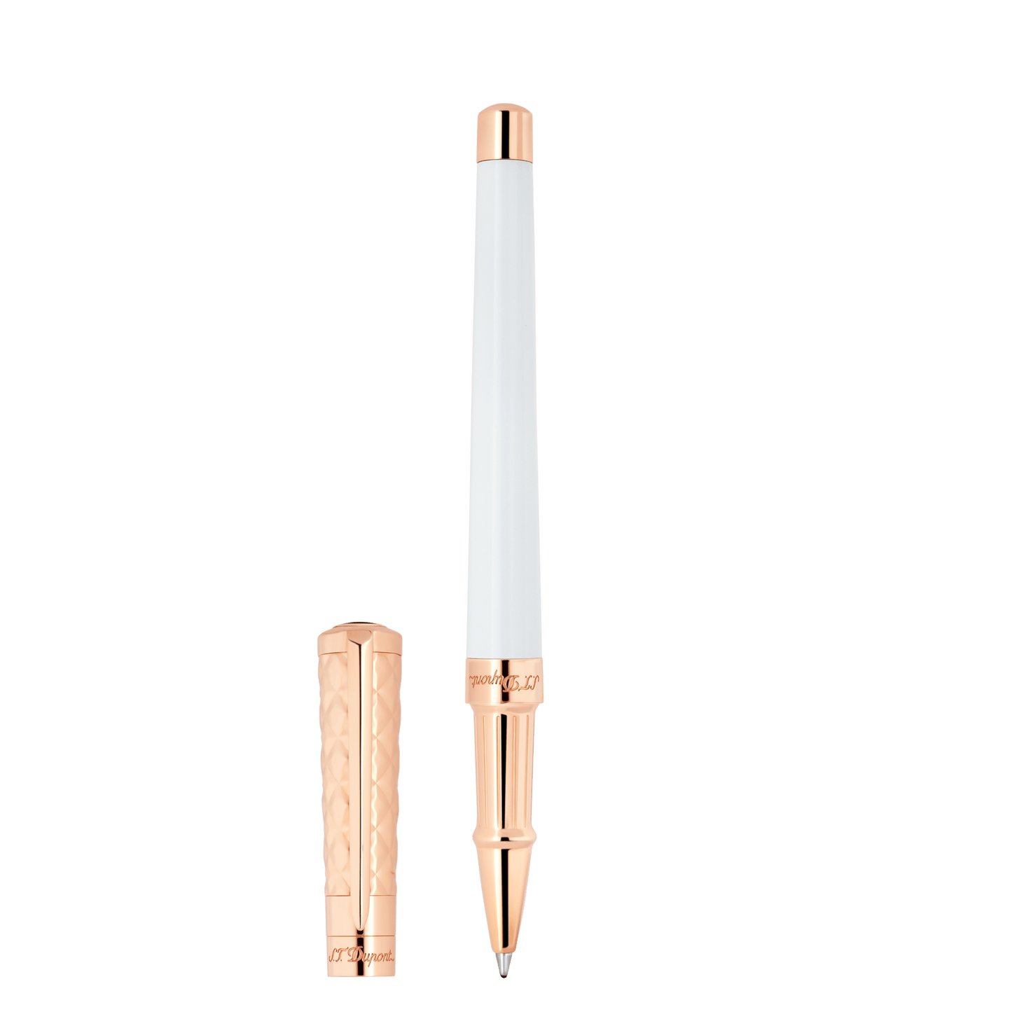 S.T. Dupont LIBERTÉ - ROLLERBALL PEN DUO WHITE / GOLD 5N — official product image
