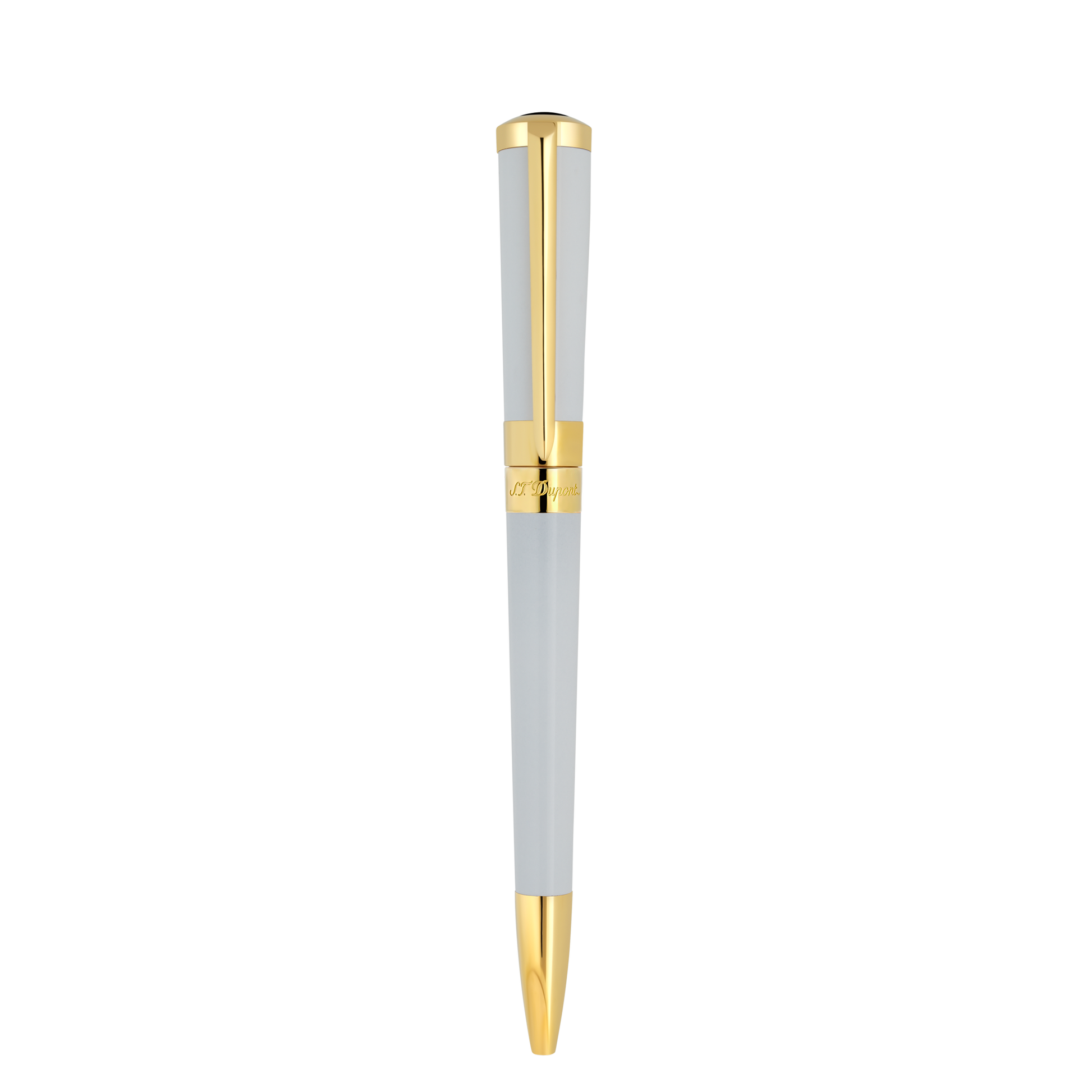 S.T. Dupont LIBERTÉ - BALLPOINT PEN LACQUER WHITE / GOLD 3N — official product image