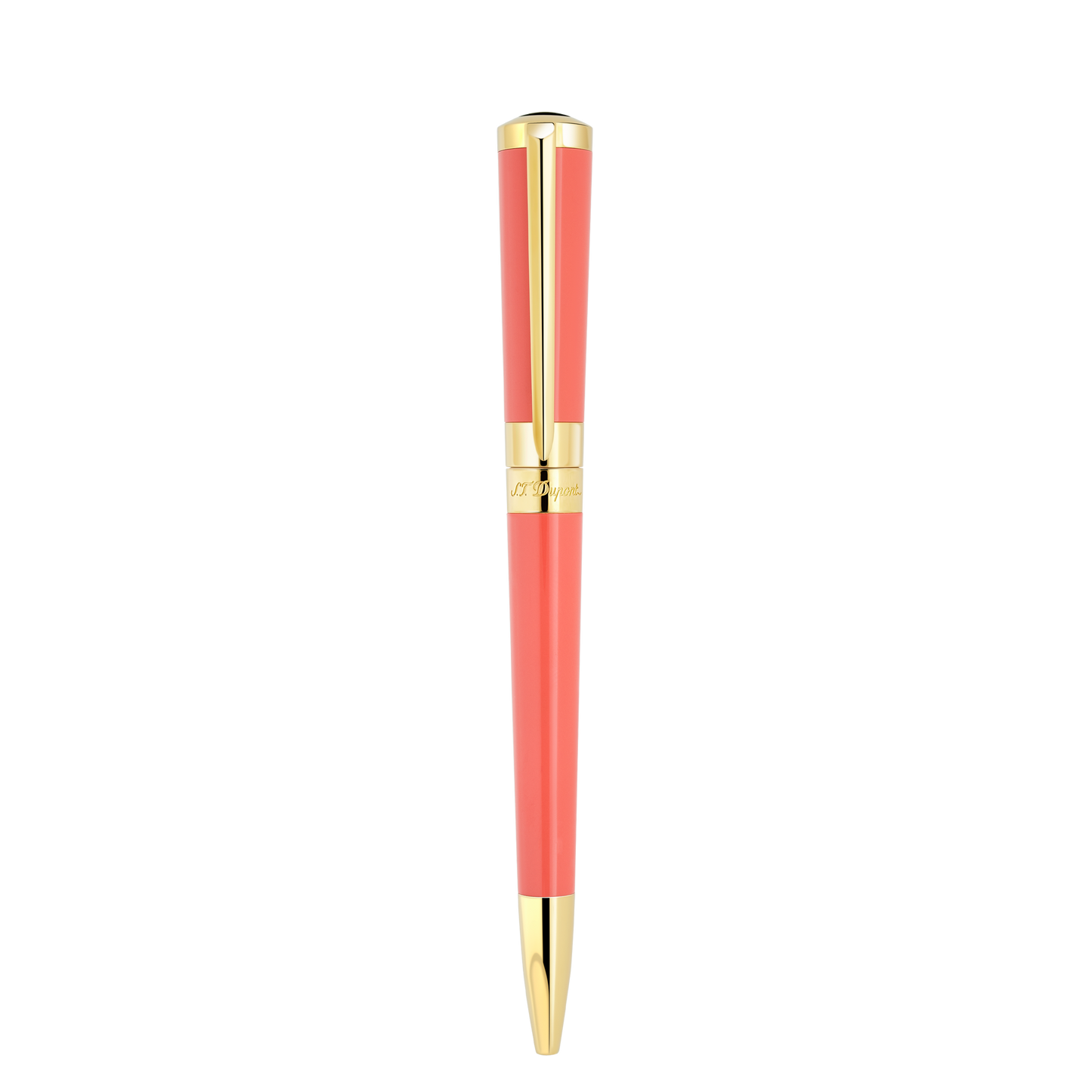 S.T. Dupont LIBERTÉ - BALLPOINT PEN LACQUER CORAL / GOLD 3N — official product image