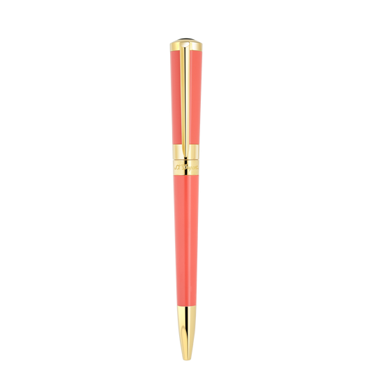 S.T. Dupont LIBERTÉ - BALLPOINT PEN LACQUER CORAL / GOLD 3N — official product image