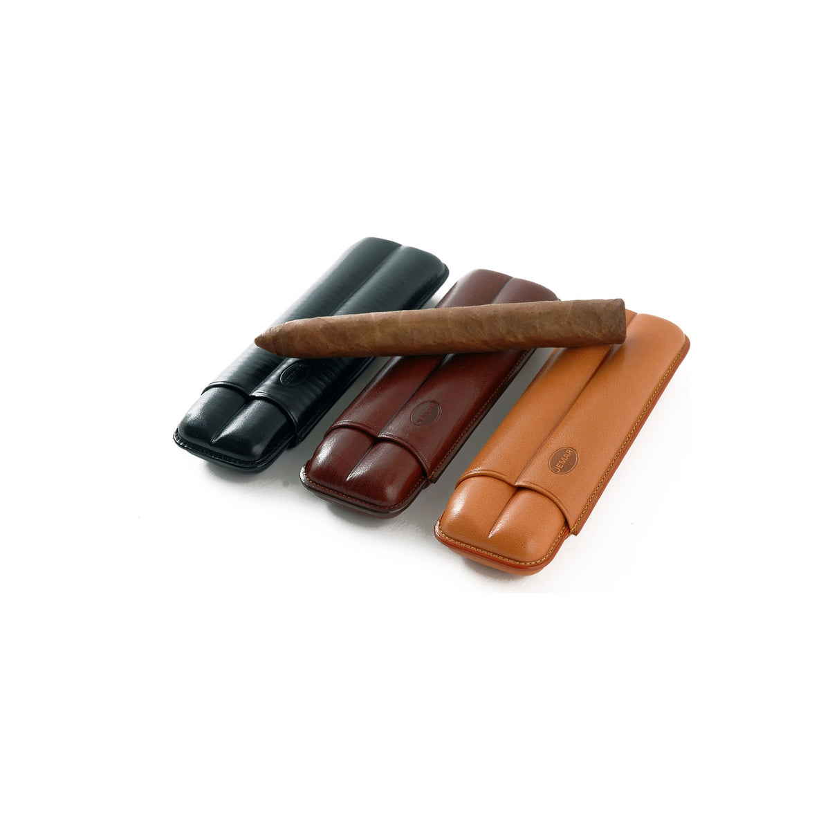 Jemar 110/3 3-cigar leather case