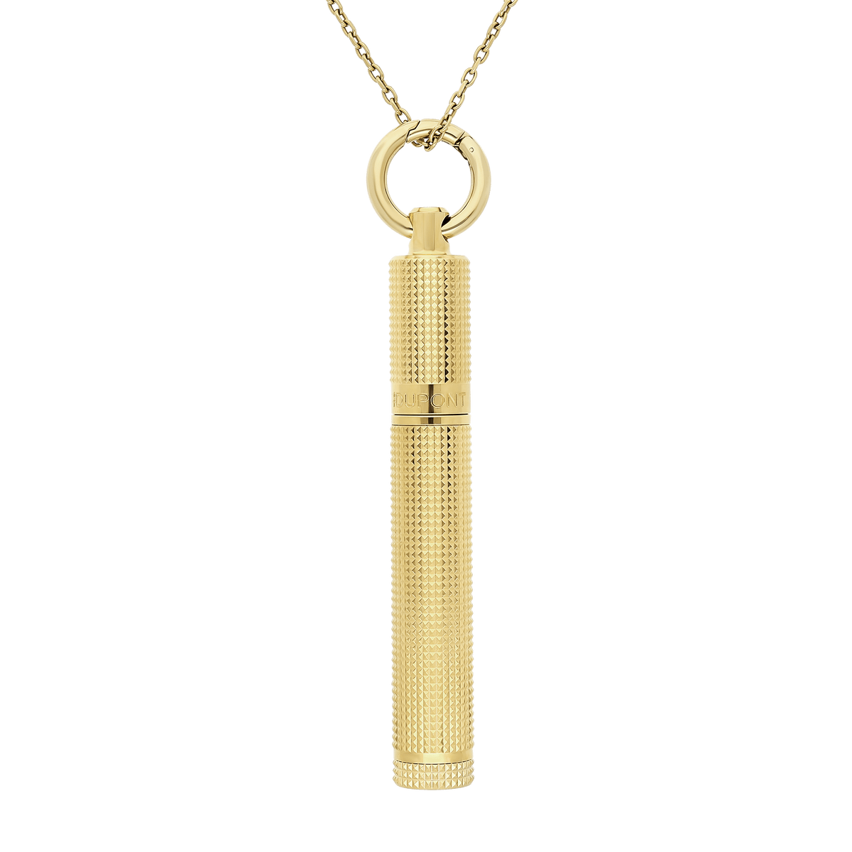 S.T. Dupont Lighter Necklace Diamhead Goldn — angle view