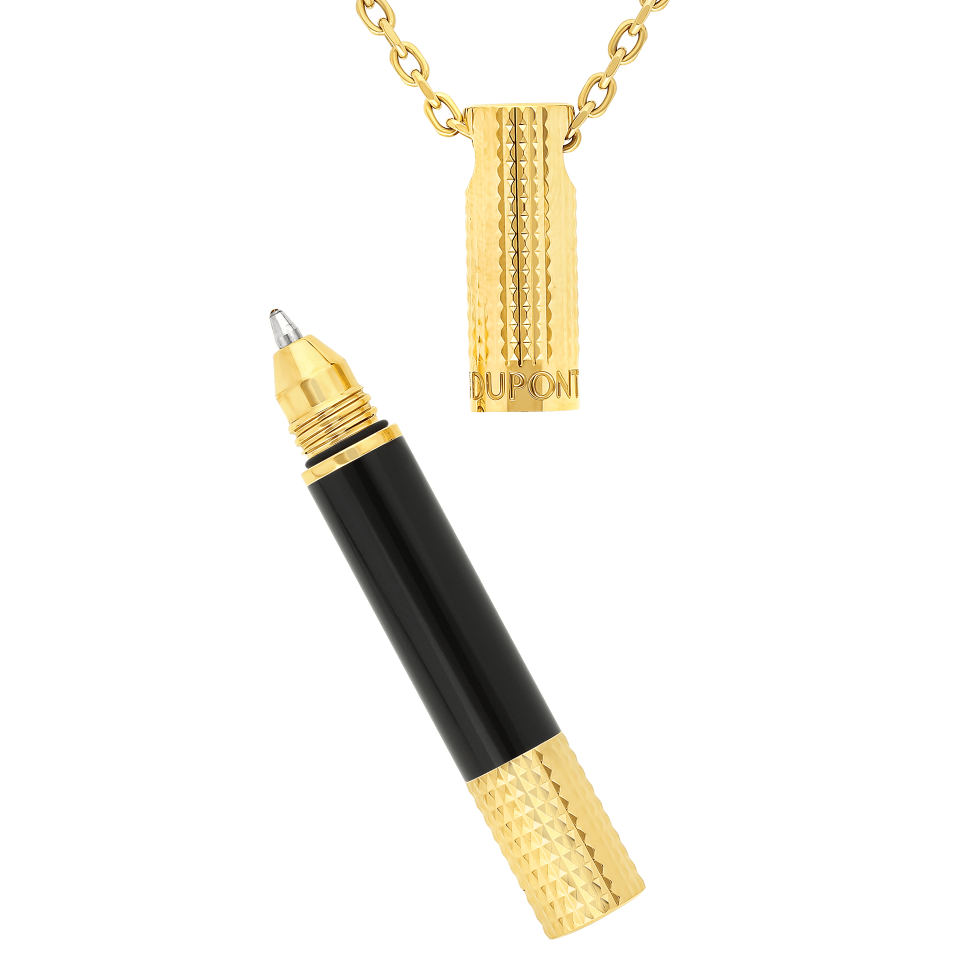 S.T. Dupont Lighter Necklace Black Golden