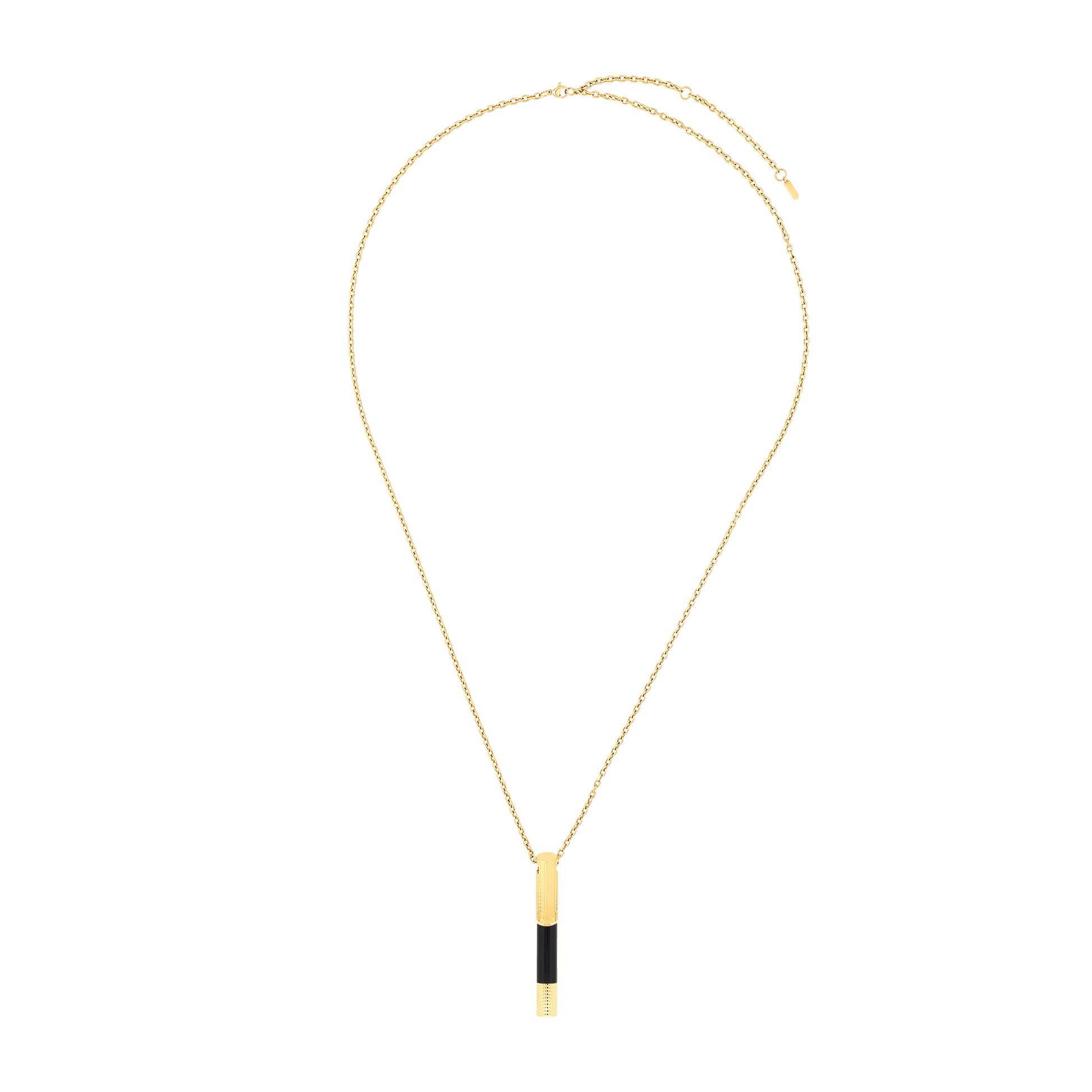 S.T. Dupont Lighter Necklace Black Golden — angle view