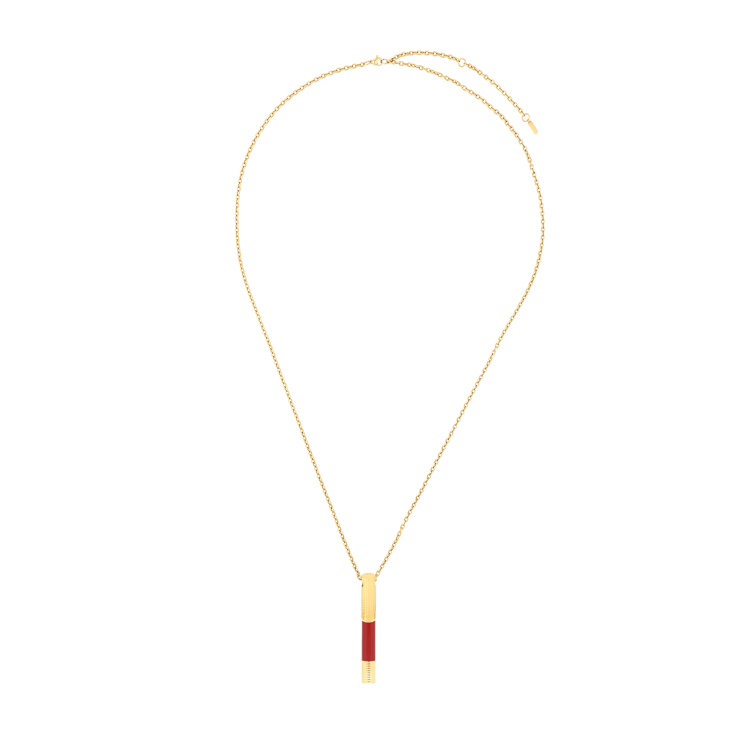 S.T. Dupont Lighter Necklace Burgundy Golden — detail view