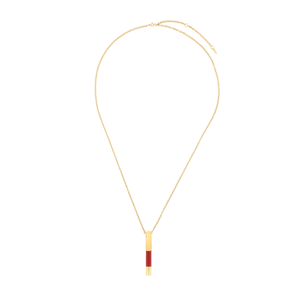 S.T. Dupont Lighter Necklace Burgundy Golden — detail view