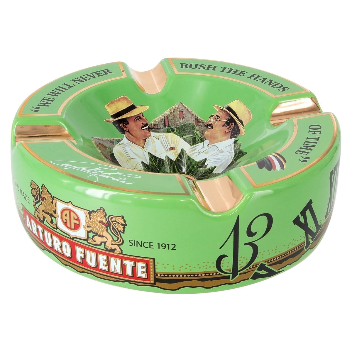 Fuente Round Ceramic Ashtray Green