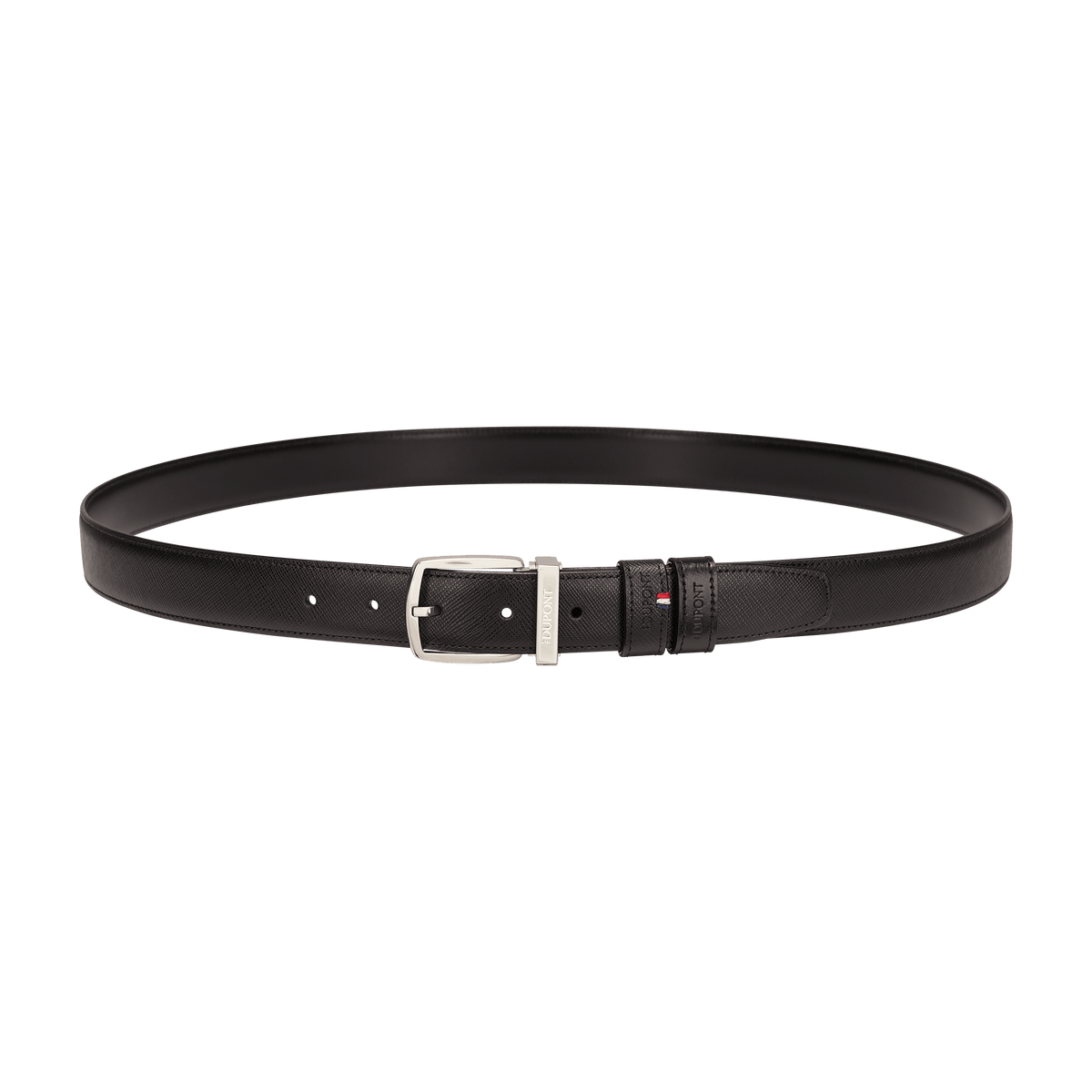 S.T. Dupont Belt Reversible Black Saffiano D Palladium
