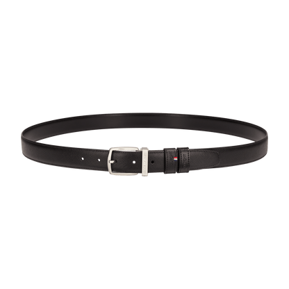 S.T. Dupont Belt Reversible Black Saffiano D Palladium