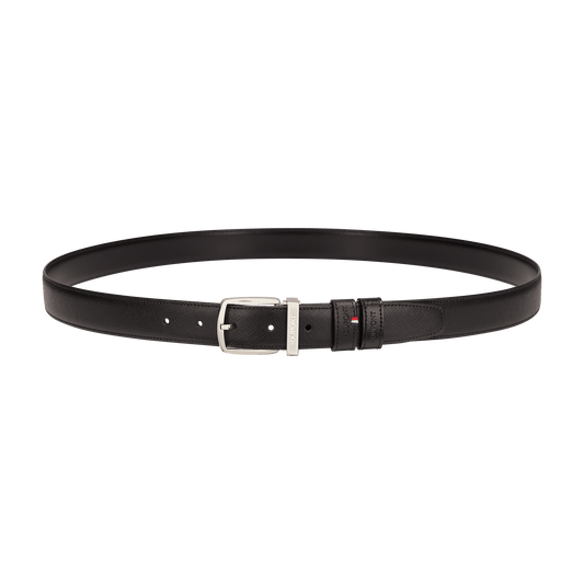 Ceinture S.T. Dupont réversible noire saffiano D palladium