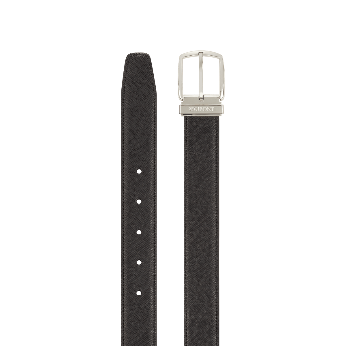 S.T. Dupont Belt Reversible Black Saffiano D Palladium — alternate view