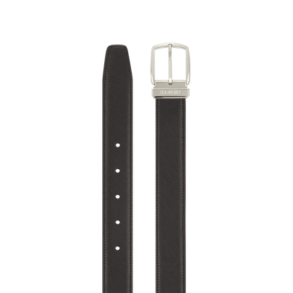 S.T. Dupont Belt Reversible Black Saffiano D Palladium — alternate view