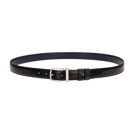 Ceinture S.T. Dupont réversible noire bleu marine D palladium