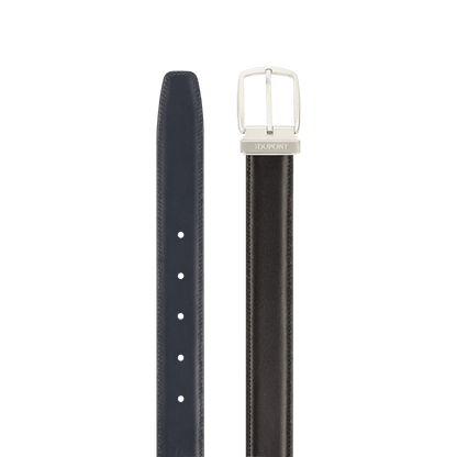 S.T. Dupont Belt Reversible Black Navy D Palladium — alternate view