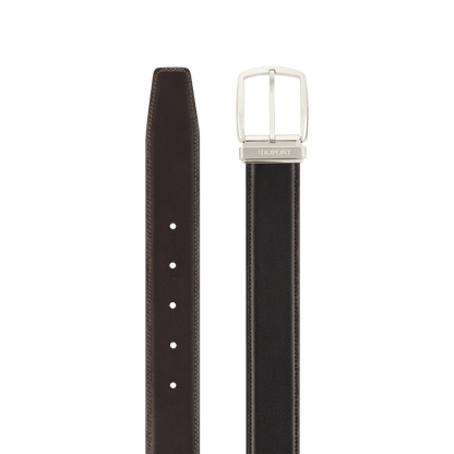 Ceinture S.T. Dupont D-Line 35mm réversible noire brune D palladium — autre vue