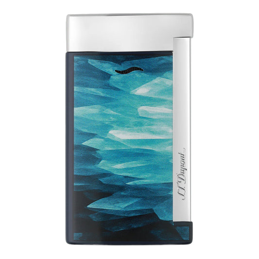 S.T. Dupont Slim 7 Lighter — Géode Blue & Chrome
