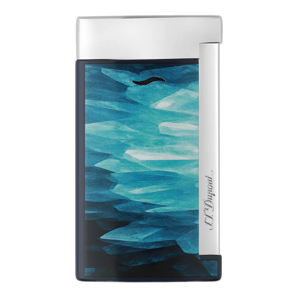 S.T. Dupont Slim 7 Lighter — Géode Blue & Chrome