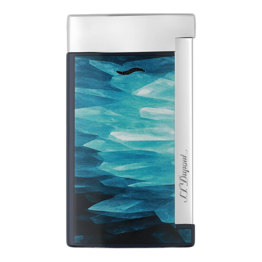 S.T. Dupont Slim 7 Lighter — Géode Blue & Chrome