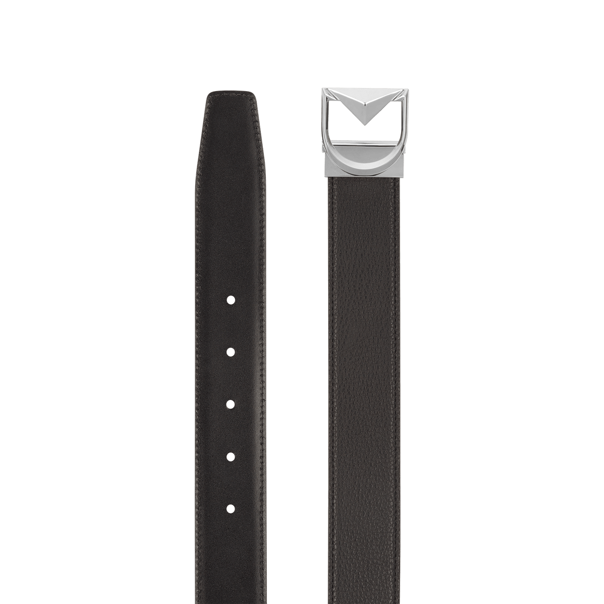 Ceinture S.T. Dupont 35Mm réversible noire grainée Apex palladium — autre vue