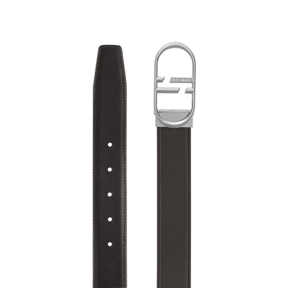 S.T. Dupont 35Mm Belt Reversible Black Grained Double D Palladium — alternate view