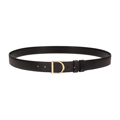 S.T. Dupont 35Mm Belt Reversible Black Grained D Gold