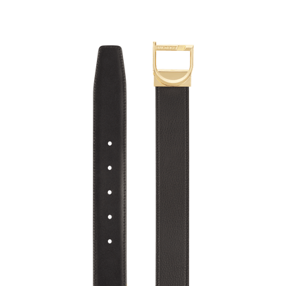 S.T. Dupont 35Mm Belt Reversible Black Grained D Gold — alternate view