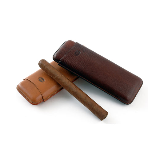 Jemar 463/3 - Classic 3-cigar leather case - Black