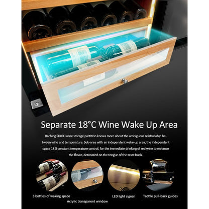 Raching SD 800 Double-Door Combine-Unit Cigar & Wine Cabinet Series - Without Ammonia Removal — view 9