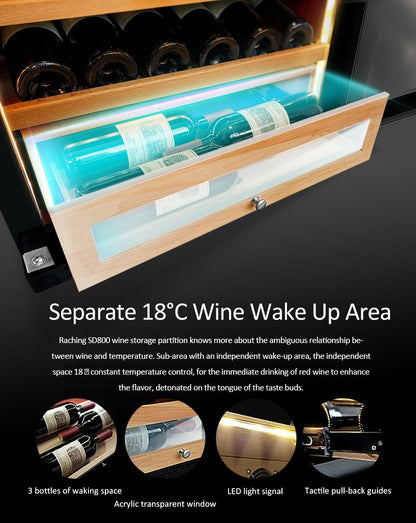 SD 800 DOUBLE-DOOR COMBINE-UNIT CIGAR & WINE  CABINET SERIES - WITHOUT AMONIA REMOVAL